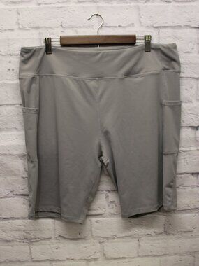 Apexup Plus 4X Light Gray Pullon Athletic Shorts Summer Activewear Gym Yoga